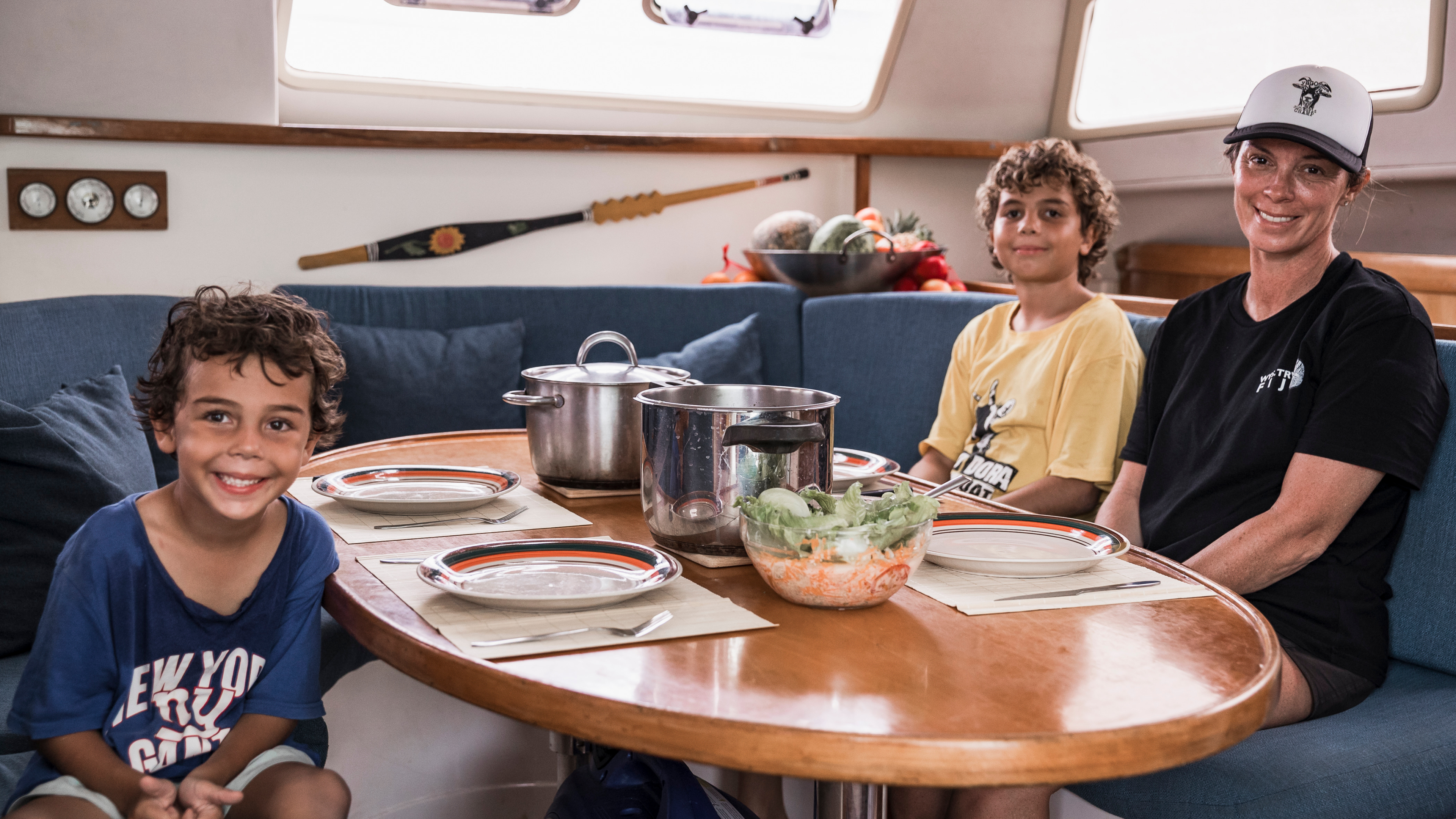 Guests enjoying different activities from the boat